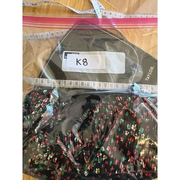 & Other Stories Stockholm Atelier Dark Floral Printed V Neck Long Sleev Top 2 XS - Picture 10 of 10